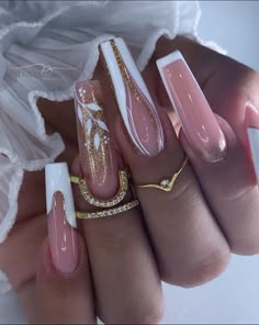 Sassy Nails, Long Acrylic Nail Designs, Nails Design With Rhinestones, Fall Acrylic Nails, Dope Nail Designs, Unique Acrylic Nails, Acrylic Nails Coffin Short, Nail Nail