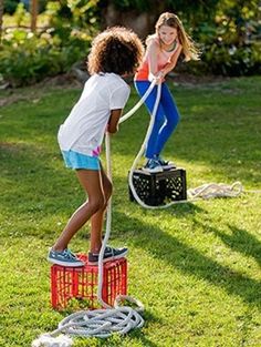 32 Of The Best DIY Backyard Games You Will Ever Play. Field day? Summer Outdoor Games, Outdoor Party Games, Summer Camp Games, Outside Games, Backyard Activities, Fun Outdoor Games, Outdoor Games For Kids, Backyard Games, Camping Games