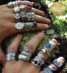 Maximalist Silver Jewelry, Maximalist Jewelry, Hippie Rings, Stacked Jewelry, I Love Jewelry