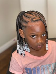 Lil Girl Hairstyles Braids, Girls Cornrow Hairstyles, Girls Braided Hairstyles Kids, Girls Braided Hairstyles, Kids Cornrow Hairstyles, Kids Braids Hairstyles, Toddler Braided Hairstyles, Kids Style Hair, Kids Hairstyle