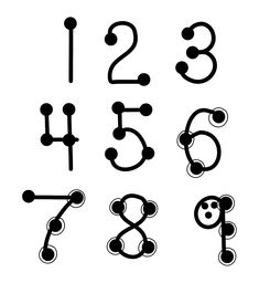 the numbers are drawn in black and white