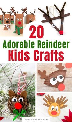 20 adorable reindeer crafts for kids to make