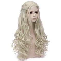 Category:Synthetic Wig; Gender:Women's; Wig Type:Cosplay Wig; Occasion:Daily Wear,Party / Evening,Vacation,Birthday,Cosplay Costumes; Age Group:Adults; Characters:Daenerys Targaryen; Cosplay Works:Game of Thrones; Color Shade:Blonde,Silver; Hair Material:Synthetic Hair; Cap Construction:Machine Made; Texture:Curly; Length:Long; Features:Soft,Cosplay,Fashion,Comfortable,Fluffy; Heat Resistant:Yes; Listing Date:08/29/2022; Cap Circumference:; Front to Back:; Nape of Neck:; Side to Side Across Fore Daenerys Targaryen Wig, Wigs Silver, Long Braided Hair, Blonde Cosplay Wig, Silver Wigs, Long Blonde Wig, Blonde Pink, Wig Blonde, Halloween Wigs