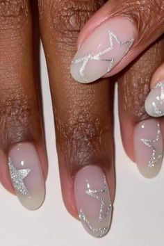 Nails 2024 Eyesight Problems, Stars Nails, Diamond Nail Designs, Unghie Sfumate, Smink Inspiration, Dots Nails