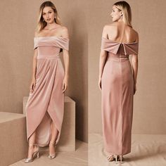 Bhldn Edison Velvet Dress In Blush From Anthropologie. Crafted From Luxe Stretch Velvet, This Dress Features A Sultry Off-The-Shoulder Neckline And Feminine Tulip Hem. Back Zip Closure. Body- 90% Polyester, 10% Elastane. Lining- 100% Polyester. In Excellent Condition (Still Has Tag). Size 2. Floral Frocks, Ombre Maxi Dress, Blue Floral Maxi Dress, Sweater Maxi Dress, Tulip Dress, Maxi Dress Navy, Maxi Shirt Dress, Stretch Velvet, Tiered Maxi Dress