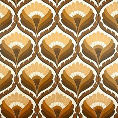 an art deco wallpaper pattern in brown and white