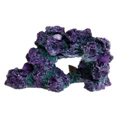 purple and green rocks on white background