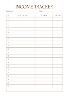 This is a printable income tracker to help you make informed financial decisions and set achievable financial goals. Just download, print and get started right away.

Simply print from your home printer or send to a local printing shop. Print as many pages as you need.

Your purchase includes A4, A5, letter & half letter planners.

This item is for personal use and cannot be resold, redistributed or used for any commercial purposes. Paycheck Tracker, Server Income Tracker, Finance Tracker Template, Finance Sheet, Tip Tracker, Business Income Tracker