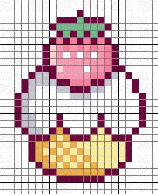 a cross stitch pattern with an image of a cartoon character