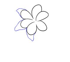 a drawing of a flower on a white background