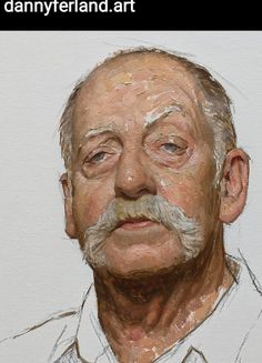 an older man with a white beard and mustache is looking at the camera while wearing a white shirt