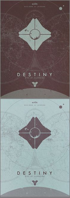 the poster for destiny's upcoming movie is shown in three different colors