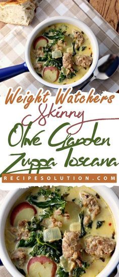 Cook Bacon In Microwave, Ww Soup, Ww Salads, Olive Garden Zuppa, Olive Garden Zuppa Toscana, Turkey Breakfast Sausage, Turkey Breakfast, Weight Watchers Soup, Points Recipes