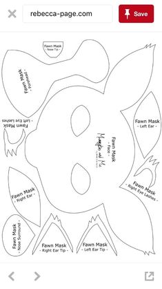 the pokemon mask is cut out and ready to be sewn on with instructions for how to make it