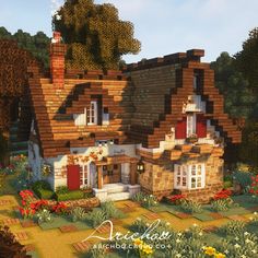 Get this world on my Patreon and experience this lovely atmosphere for yourself! 🥰❤️ #cottagecoreminecraft #cottagecore #cottage #minecraftcottage #minecraftaesthetic #aesthetic #aestheticminecraft #minecraft #rusticcottage #minecraftrusticcottage #minecraftrustichouse #minecraftcozycottage #minecraftcozyhouse #cozy Modern Minecraft Houses Interiors, Modern Minecraft Houses Tutorials, Minecraft House Survival, Minecraft House Ideas Survival, Simple Minecraft House, Minecraft House Blueprints, Minecraft Houses Modern, Minecraft Houses Tutorials, Modern Minecraft House