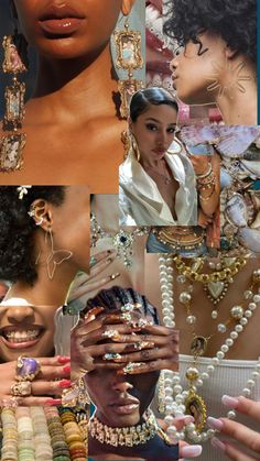 Mia + Core + Aesthetic, Jewellery Outfit, Golden Jewellery, Grunge Fits, Dope Jewelry Accessories, Gold Skin, Street Style Aesthetic, Nail Jewels, Fancy Jewellery Designs