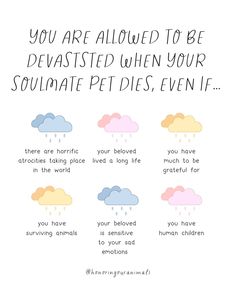 a poster with the words you are allowed to be devastated when your soulmate dies