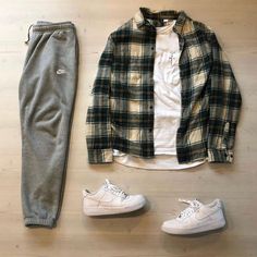 Streetwear Ideas, Nike Clothing, Outfits Stylish, Nike Outfit, Fall Flannel