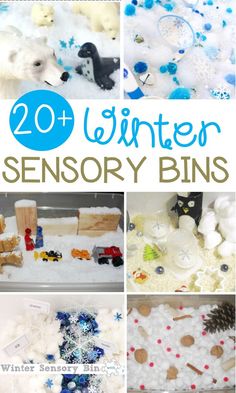 20 winter sensory bins for toddlers to play with in the snow and on the ground