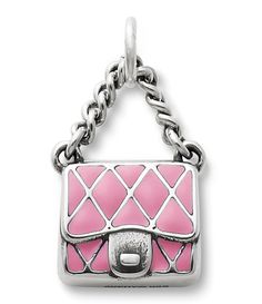 Designed with the fashionista in mind, this sterling silver and pink Enamel Fashion Purse Charm is a fun addition to any charm bracelet or a chain.Sterling Silver, Enamelapprox. 0.8125" long x 0.625" wideMade in the USA. Pink Charm, Pink Purse, Pink Enamel, Purse Styles