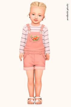 Best Maxis Match Sims 4 Toddler CC (Lookbook + Links to Download) - Aesthetic Pixelz Denim Corset, Cc Finds, Maxis Match