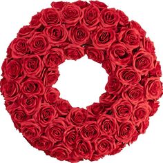 the letter o is made up of red roses