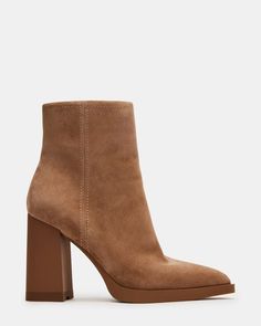 HARDEN Sand Suede Pointed Toe Ankle Boot | Women's Booties