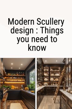 modern scullery design things you need to know cover image with text overlay