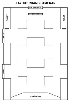 the layout of an empty room with four squares on each side and one square in the middle