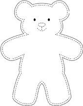 a paper cut out of a teddy bear