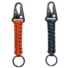 PRICES MAY VARY. Sturdy: Paracord Keychains are made of 7 strand 550 lb nylon cord, with metal ring and carabiner clip. Three colors included: blue, and orange. Multifunctional: These Paracord Keychain provide different uses for you. With a sturdy enlarged mouth clip hook to hold and store your keys, or attach your keys to your backpack/briefcase or belt loop. IDEAL GIFT SELECTION: It is a great gift for your friends, families, yourself and anyone who enjoys outside activities. It is a must have Braided Keychain, Paracord Keychain, Keychain Lanyard, Outside Activities, Lanyard Keychain, Utility Hooks, Carabiner Clip, Key Clip, Keychain Set