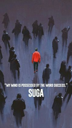 a movie poster for the film suga, with a man in red jacket surrounded by other people