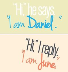 three different types of words that say i am daniel and he says i am daniel