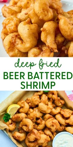 deep fried beer battered shrimp with ranch dip