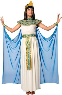 Embrace regal elegance in our Queen Cleopatra costume. With a magnificent gown and iconic headdress, this ensemble embodies the majesty of ancient Egypt. Perfect for Halloween or themed events, seize the spotlight as the legendary Queen of the Nile. Egyptian Halloween Costume, Egypt Costume, Work Appropriate Halloween Costumes, Cleopatra Halloween Costume, Cleopatra Halloween, Egyptian Princess, Goddess Costume