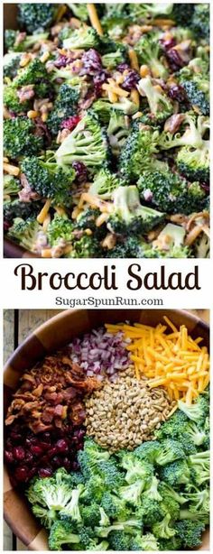 broccoli salad with cheese and other vegetables