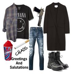 an image of clothing and accessories with text that reads, chaos greetings and sallations