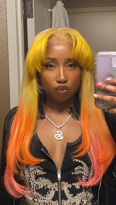 Reggae Club Outfit, Park Shoot, Dyed Natural Hair, Pretty Hair Color, Hair Laid, Baddie Hairstyles, Orange Hair, Curly Hairstyles, Wig Styles