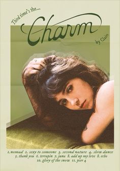 a woman laying on top of a bed next to a green sheet with the caption cham