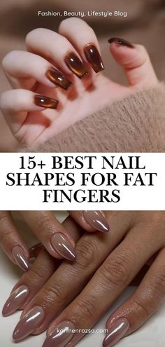 15+ Best Nail Shapes for Fat Fingers. Nail shapes can transform your overall look. This guide focuses on shapes that elongate and slim the fingers, from almond to round styles. Ideal for anyone looking to enhance their natural nail beauty with flattering designs.