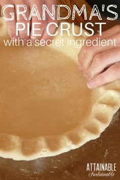 grandma's pie crust with a secret ingredient