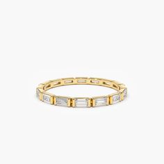 14k Bar Setting Baguette Diamond Eternity Ring – FERKOS FJ Layering Diamond Necklaces, Couple Ring Design, Bar Setting, Diamond Eternity Ring, Local Jewelry, Eternity Ring Diamond, Bling Rings, Diamond Eternity, Gold Diamond Rings