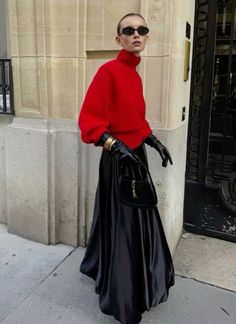 Red And Black Outfit, Red And Black Outfits, Red Sweater, Red Outfit, Rimmel, Black Outfit, Red And Black, Daily Outfits, Daily Fashion