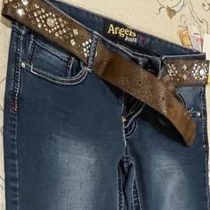 Brand New With Tags, Angels Brand Size 9 Cropped Jeans With Brown Belt! Angel Jeans, Angels Jeans, Brown Belt, Jeans Color, Colored Jeans, Cropped Jeans, Color Blue, Women Jeans, Angel