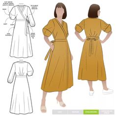 a woman's dress and jacket sewing pattern