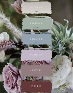 the color scheme for an arrangement of flowers