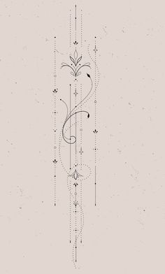 the back side of a tattoo design with swirls and stars in black on a light gray background