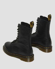 1460 Pascal Virginia, High Leather Boots, Leather Lace Up Boots, Leather Boots Women, Goodyear Welt, Yohji Yamamoto, Mid Calf Boots, Black Leather Boots, Dr. Martens Boots