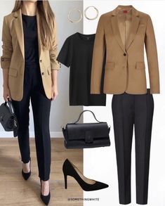 Blazer Outfits Women, Office 2023, Smart Casual Blazer, Outfit Trabajo, Women's Spring Fashion, Smart Casual Work Outfit Women, Outfit Office, Camel Blazer, 3 Ways To Wear