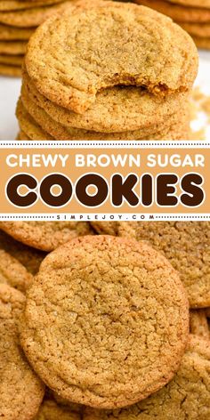 You'll love these Chewy Brown Sugar Cookies! With brown sugar, molasses, vanilla, and unsalted butter, this easy delicious dessert is the perfect sweet recipe to satisfy your cravings. Bake a batch and enjoy every bite!